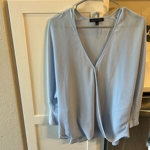 BANANA REPUBLIC WRAP BABY BLUE BLOUSE